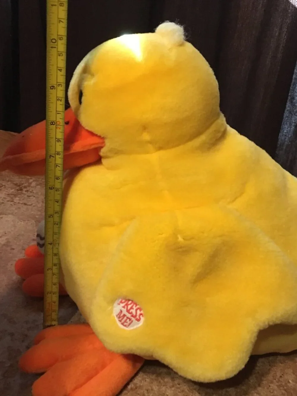 QUACKING TALKING EASTER DUCK PLUSH PLAYS HERE COMES PETER COTTONTAIL WORKING